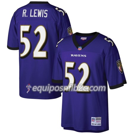 Camiseta Hombre NFL Baltimore Ravens Ray Lewis 52 Nike Púrpura